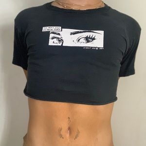 Black brandy Melville, Y2k crop top, 90s, John galt, vintage
